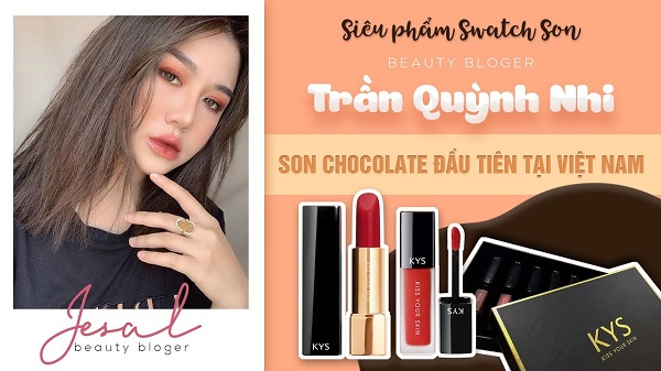 Beauty Blogger Trần Quỳnh Nhi - Review son KYS chocolate