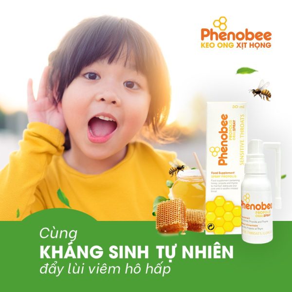 Keo con ong xịt họng Phenobee 1