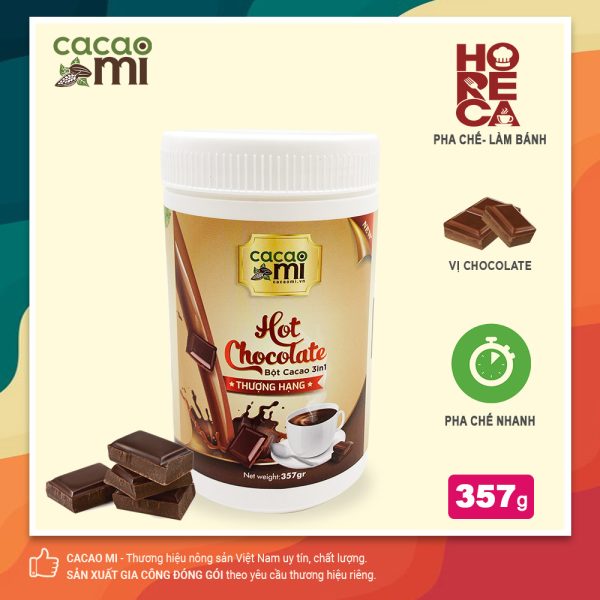 Bột socola Hot Chocolate hòa tan CACAOMI - hộp 357g 1