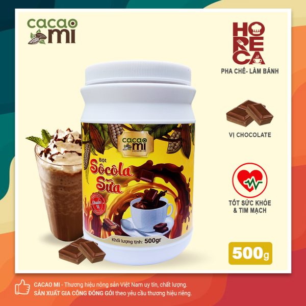 Bột socola sữa CacaoMi HORECA thơm vị cacao 500g 1