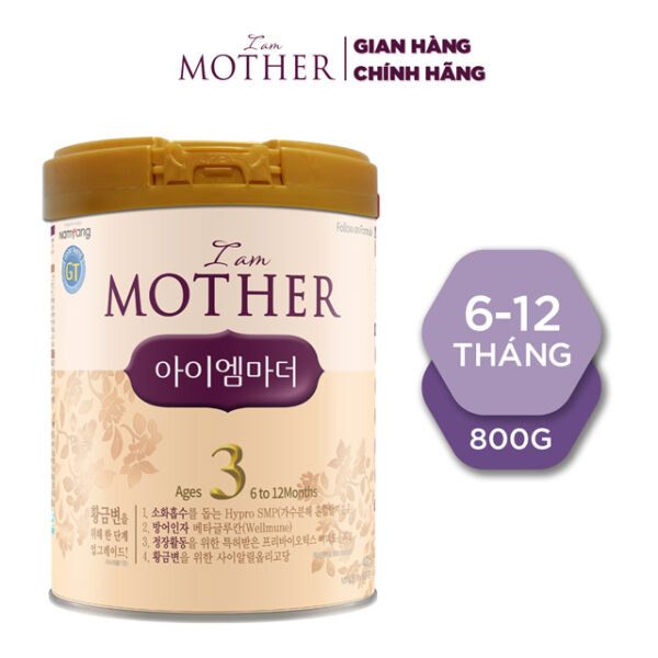 Sữa bột Iam Mother 3 - 800g Dành cho trẻ từ 6 đến 12 tháng tuổi 1