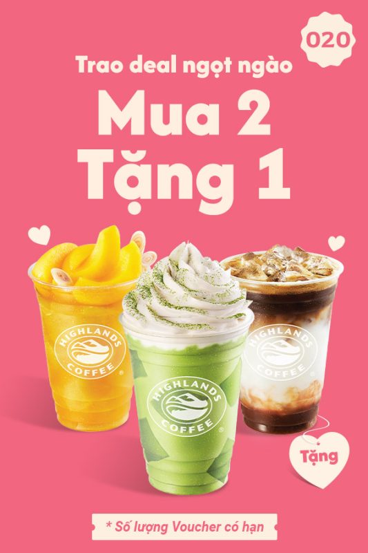 Highlands Coffee Mua 2 Tặng 1